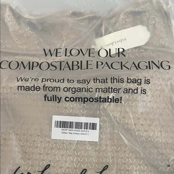 For Love And Lemons Gold Textured Mini Dress - Picture 3 of 3